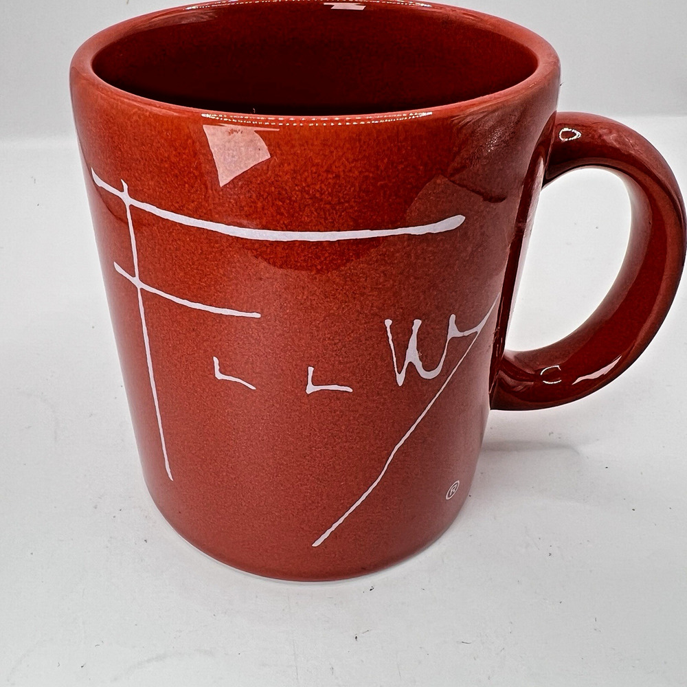FRANK LLOYD WRIGHT Signature Red Waechtersbach Spain Ceramic Mug Architect